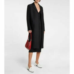 Prada Logo Leather Loafer Pumps