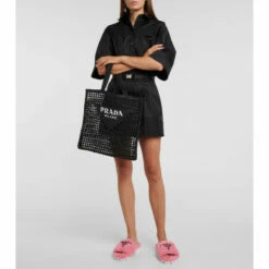 Prada Logo Raffia Tote -Cheap Prada Store unnamed file 1070