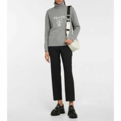Prada Wool And Cashmere Mockneck Sweater