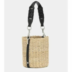 Prada Leather-trimmed Raffia Bucket Bag -Cheap Prada Store unnamed file 1195