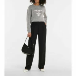 Prada Logo Wool And Cashmere Sweater