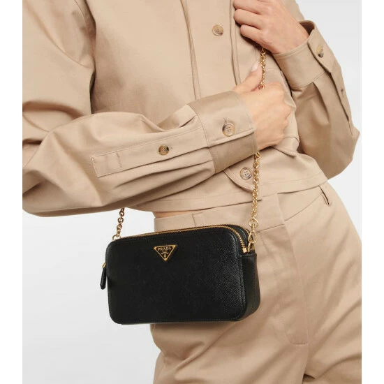 Prada Logo Leather Shoulder Bag 3 Prada Logo Leather Shoulder Bag