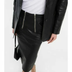 Prada Leather Midi Skirt -Cheap Prada Store unnamed file 129