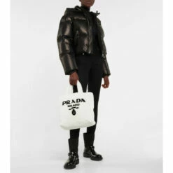 Prada Medium Logo Shearling Tote -Cheap Prada Store unnamed file 1295