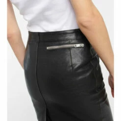Prada Leather Midi Skirt -Cheap Prada Store unnamed file 130