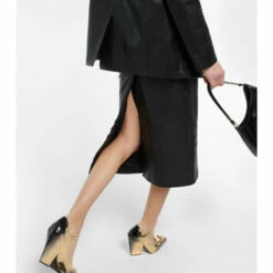 Prada Leather Midi Skirt -Cheap Prada Store unnamed file 131