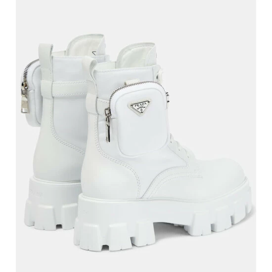 Prada Monolith Leather Ankle Boots 4 Prada Monolith Leather Ankle Boots - Image 2