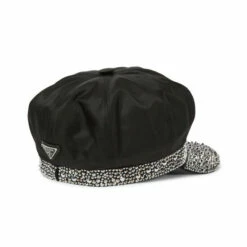 Prada Re-Nylon Embellished Baker Boy Cap -Cheap Prada Store unnamed file 1325