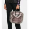 Prada Leather-trimmed Faux Fur Tote -Cheap Prada Store unnamed file 1384