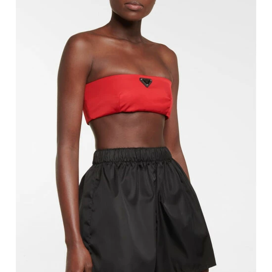 Prada Logo Nylon Bustier Top 3 Prada Logo Nylon Bustier Top
