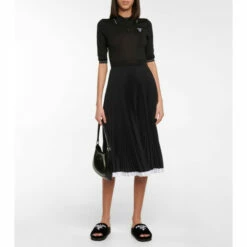 Prada Embroidered Velvet Slides