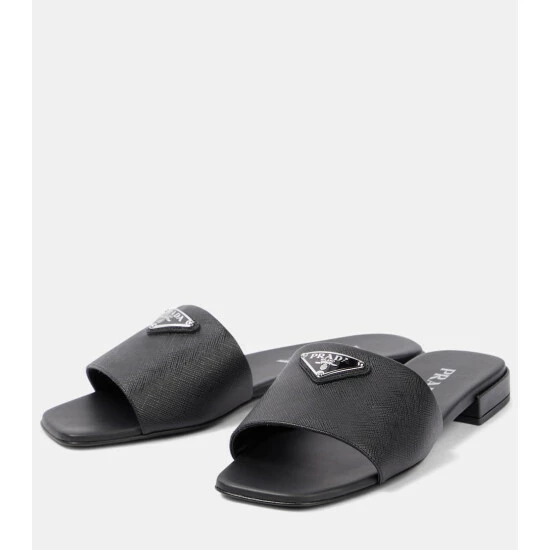 Prada Saffiano Leather Slides 6 Prada Saffiano Leather Slides - Image 4
