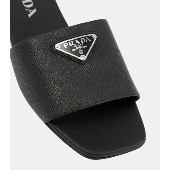 Prada Saffiano Leather Slides 7 Prada Saffiano Leather Slides - Image 5