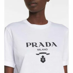 Prada Logo Cotton T-shirt -Cheap Prada Store unnamed file 1444