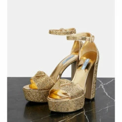 Prada Embellished Satin Platform Sandals -Cheap Prada Store unnamed file 156