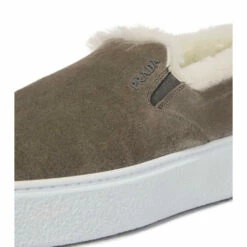 Prada Macro Shearling-lined Suede Sneakers -Cheap Prada Store unnamed file 1561