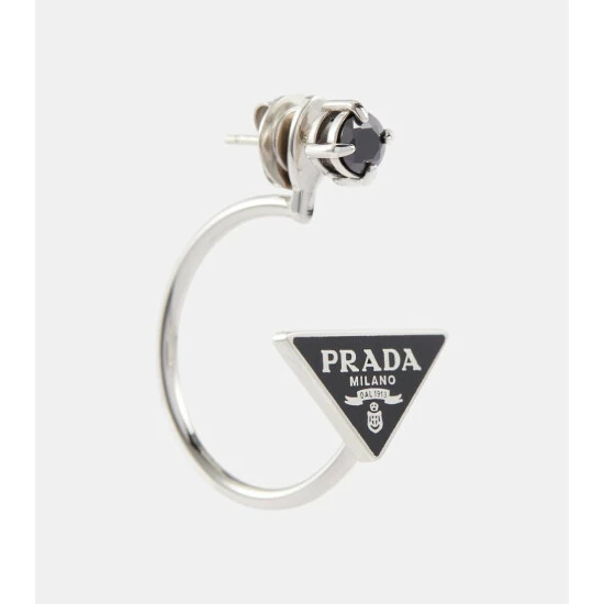 Prada Symbole Silver Earrings 4 Prada Symbole Silver Earrings - Image 2