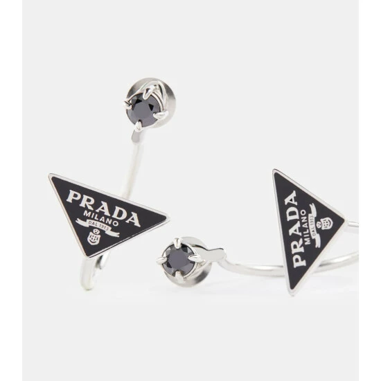 Prada Symbole Silver Earrings 5 Prada Symbole Silver Earrings - Image 3