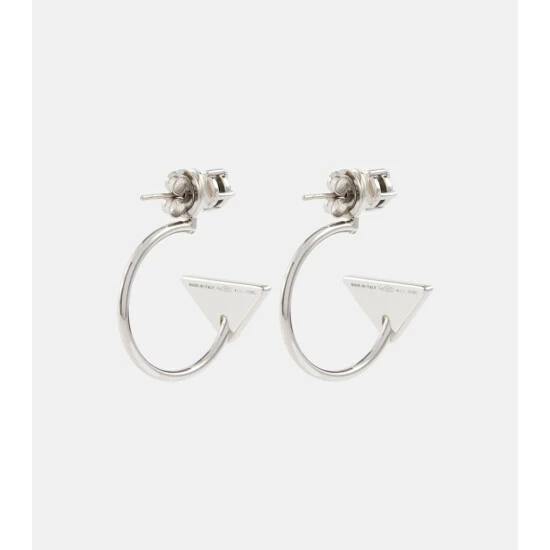 Prada Symbole Silver Earrings 6 Prada Symbole Silver Earrings - Image 4