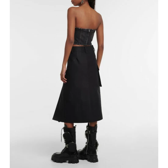 Prada Logo Denim Bustier 4 Prada Logo Denim Bustier - Image 2