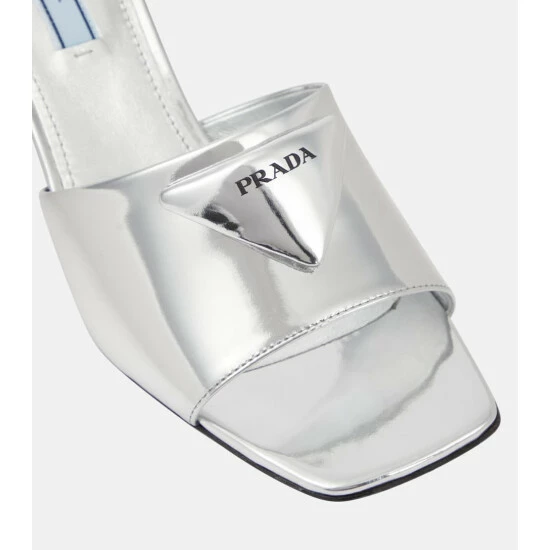 Prada Metallic Leather Sandals 7 Prada Metallic Leather Sandals - Image 5