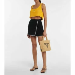 Prada Leather-trimmed Slides