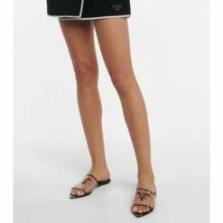 Prada Leather-trimmed Slides -Cheap Prada Store unnamed file 1649