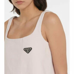 Prada Logo Denim A-line Minidress -Cheap Prada Store unnamed file 1660