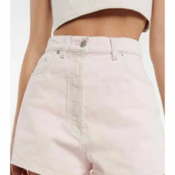 Prada High-rise Denim Shorts -Cheap Prada Store unnamed file 1685