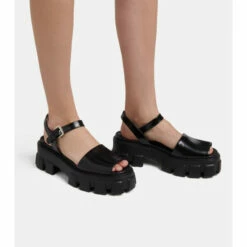 Prada Brushed Leather Platform Sandals -Cheap Prada Store unnamed file 1703