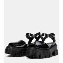 Prada Brushed Leather Platform Sandals -Cheap Prada Store unnamed file 1704