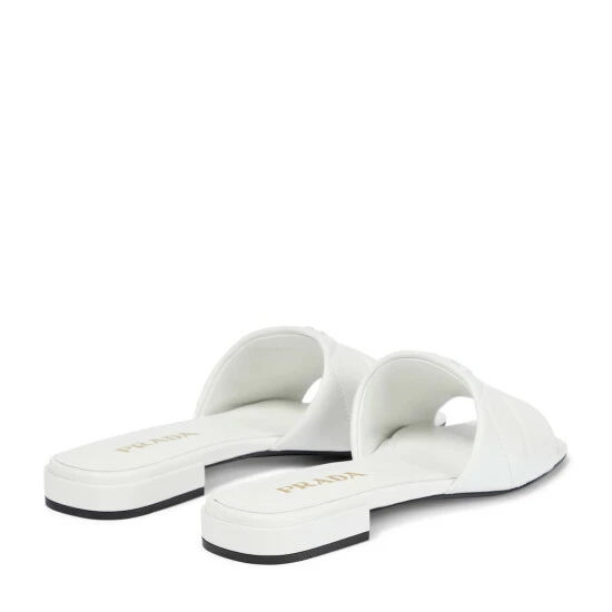 Prada Logo Quilted Leather Sandals 4 Prada Logo Quilted Leather Sandals - Image 2