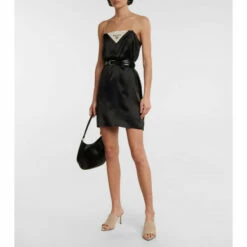 Prada Logo Suede Mules