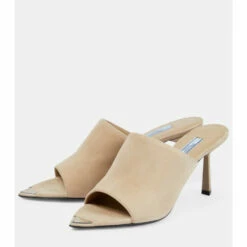 Prada Logo Suede Mules -Cheap Prada Store unnamed file 1744