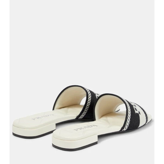 Prada Logo-embroidered Sandals 4 Prada Logo-embroidered Sandals - Image 2