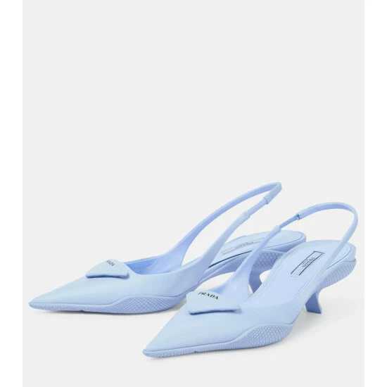 Prada Nylon Gabardine Slingback Pumps 6 Prada Nylon Gabardine Slingback Pumps - Image 4