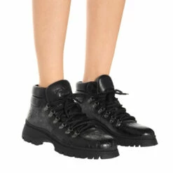 Prada Croc-effect Leather Ankle Boots -Cheap Prada Store unnamed file 1821