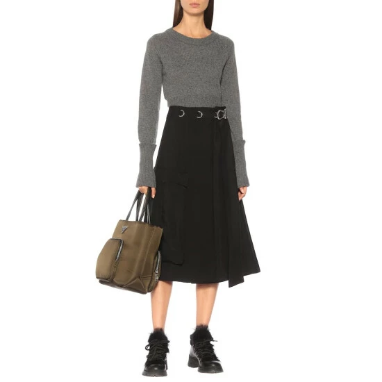 Prada Shearling-trimmed Leather Ankle Boots 3 Prada Shearling-trimmed Leather Ankle Boots