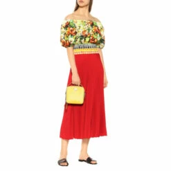 Prada Floral Cotton Poplin Top