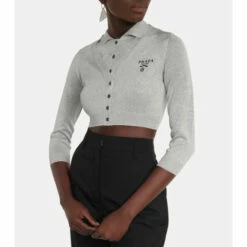 Prada Metallic Cropped Cardigan -Cheap Prada Store unnamed file 1872