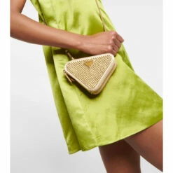 Prada Embellished Silk-satin Shoulder Bag