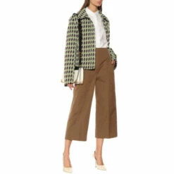 Prada Cropped High-rise Cotton Pants