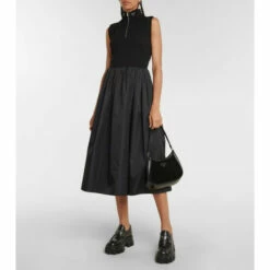 Prada Mockneck Midi Dress
