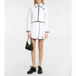 Prada Cropped Cotton Terry Jacket