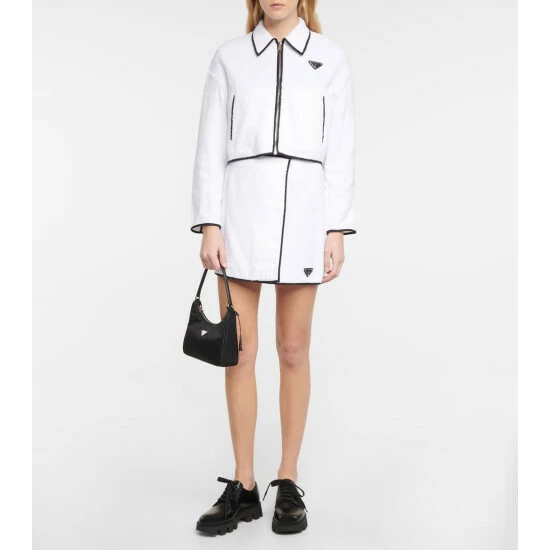 Prada Cropped Cotton Terry Jacket 3 Prada Cropped Cotton Terry Jacket