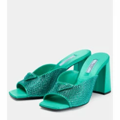 Prada Crystal-embellished Satin Mules -Cheap Prada Store unnamed file 1999
