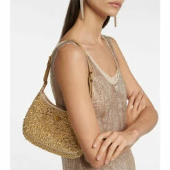 Cheap Prada Store 26 Prada Cleo Embellished Satin Shoulder Bag