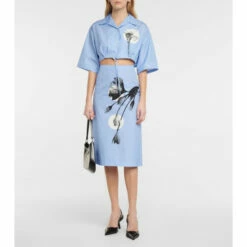 Prada Floral Cropped Shirt