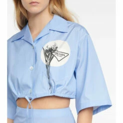 Prada Floral Cropped Shirt -Cheap Prada Store unnamed file 2032