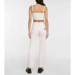 Prada Logo Denim Crop Top -Cheap Prada Store unnamed file 2034